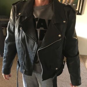 Vintage Black motor cycle jacket